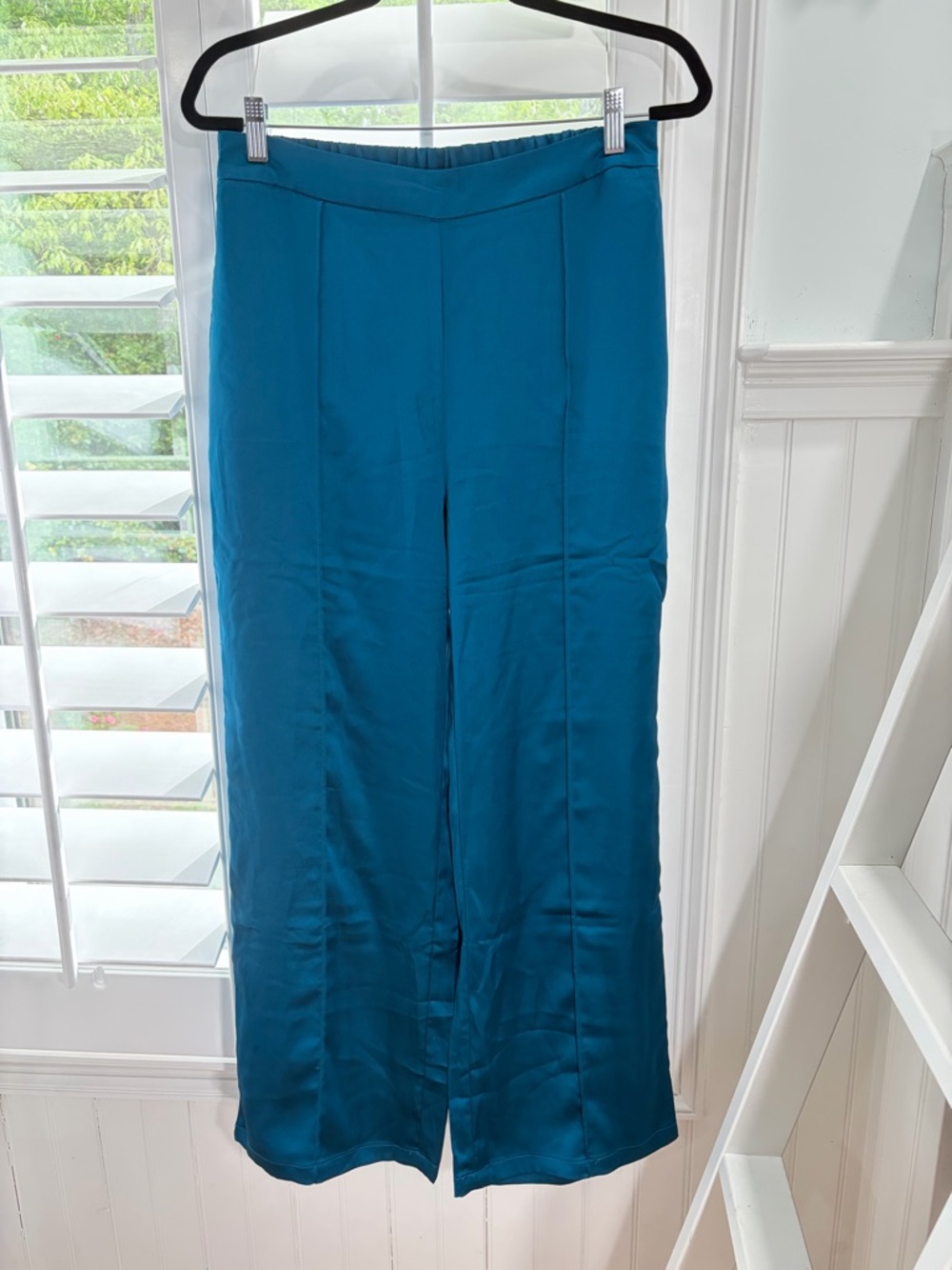 NWT Sincerely Jules Teal Wide-Leg Silky Dress Pants